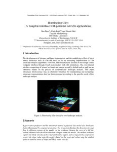 Illuminating Clay: A Tangible Interface with - tmg-trackr