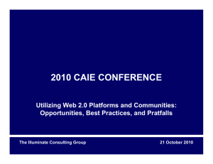 2010 CAIE Web 2.0 - The Illuminate Consulting Group