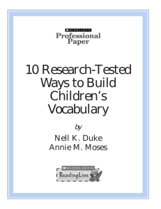 10 Research-Tested Ways to Build Children's Vocabulary