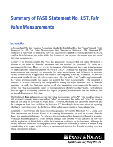 Summary of FASB Statement No. 157, Fair Value Measurements