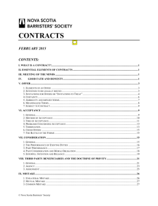 contracts - Nova Scotia Barristers' Society