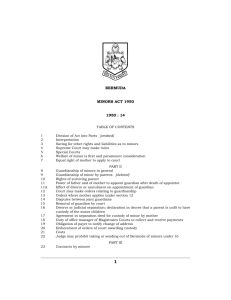 Minors Act 1950 - Bermuda Laws Online