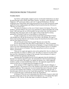 freedom from tyranny - Peninsula Bible Church