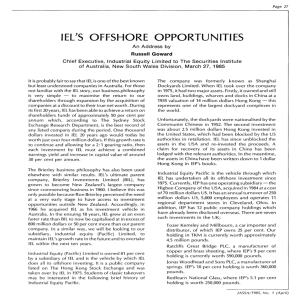 iel's offshore opportunities