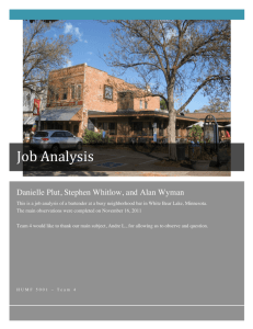 Job Analysis Paper