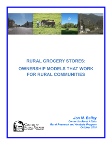 Rural Grocery Stores: Ownership Models That Work