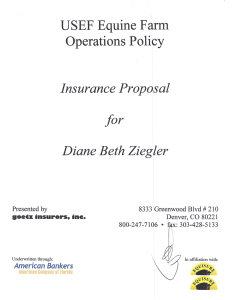 USEF Equine Farm Operations Policy Insurance