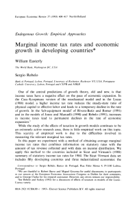 Marginal income tax rates and economic growth in