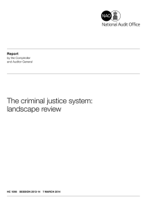 The criminal justice system: landscape review