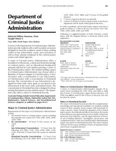 Department of Criminal Justice Administration