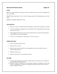 Benchmark #3 Review Guide English 10