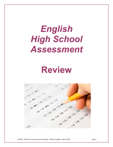 English High School Assessment Review