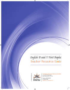 English 10 and 11 First Peoples Teacher Resource Guide