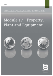 Module 17 – Property, Plant and Equipment