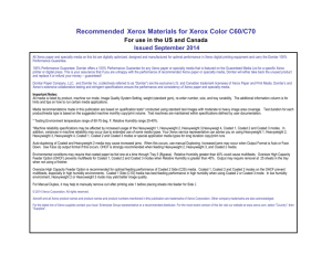 Recommended Xerox Materials for Xerox Color C60/C70