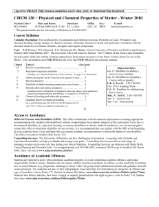 Course Outline & Suggested Problems