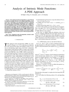 Analysis of Intrinsic Mode Functions: A PDE Approach