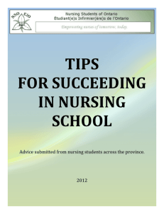tips for succeeding in nursing school