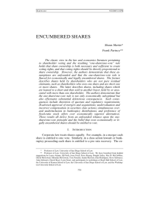 encumbered shares - University of Illinois Law Review