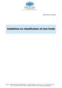 Guidelines on classification of own funds - eiopa