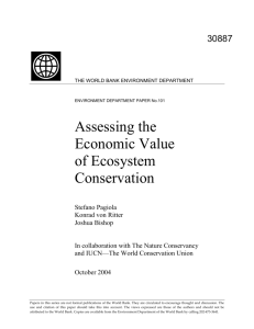 Assessing the Economic Value of Ecosystem Conservation