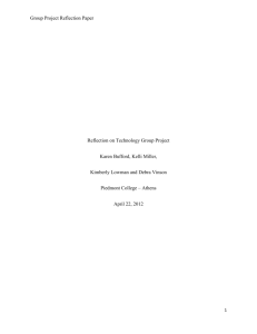 Group Project Reflection Paper Reflection on Technology Group