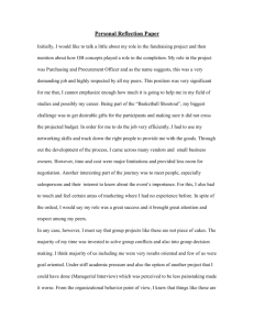 Personal Reflection Paper