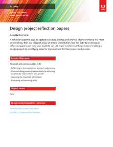 Design project reflection papers