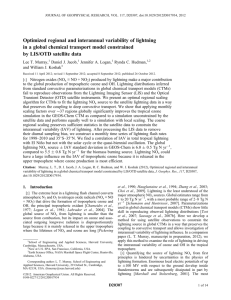Optimized regional and interannual variability of lightning in a global