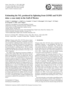 Estimating the NOx produced by lightning from GOME and NLDN