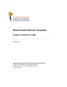 Evidence Collection Toolkit - Massachusetts Department of Education