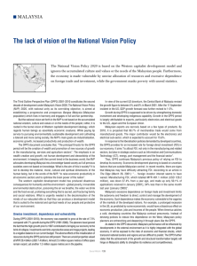 The lack of vision of the National Vision Policy