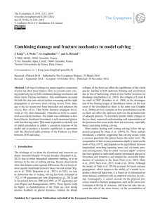 Combining damage and fracture mechanics to model calving