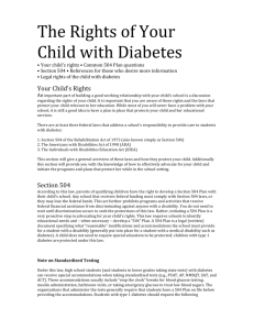 The Rights of Your Child with Diabetes