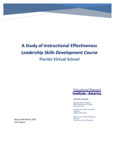 A Study of Instructional Effectiveness Leadership Skills
