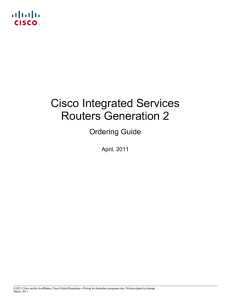 Cisco Integrated Services Routers Generation 2