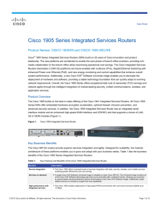 Cisco 1941 Series Integrated Services Routers Data - CT