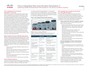 Cisco Integrated Services Routers Generation 2