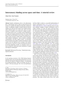 Intersensory binding across space and time: A