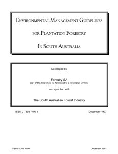environmental management guidelines for plantation forestry in