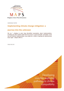 Implementing climate change mitigation: a journey into the