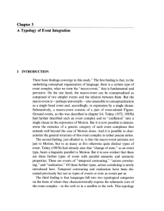 Ch. 3 A Typology of Event Integration