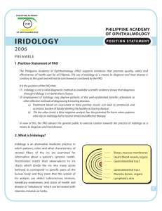 iridology - Philippine Academy of Ophthalmology