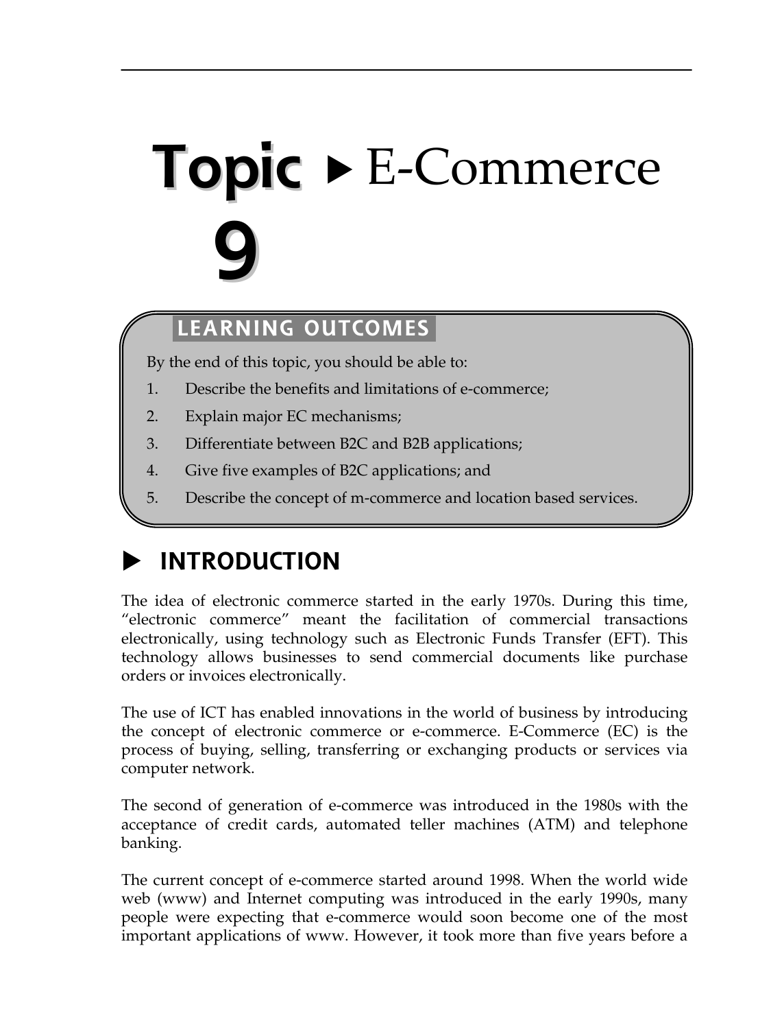 e commerce topic for thesis
