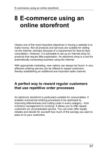8 E-commerce using an online storefront