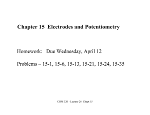 Chapter 15 Electrodes and Potentiometry