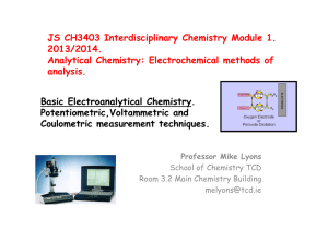 JS CH3403 Electroanalytical Chemistry 2013-2014
