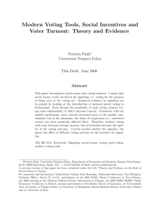 Modern Voting Tools, Social Incentives and Voter Turnout: Theory