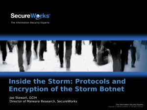 Protocols and Encryption of the Storm Botnet