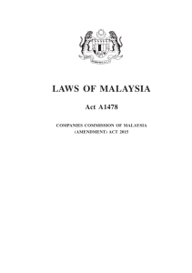 Companies Commission of Malaysia (Amendment) Act 2015